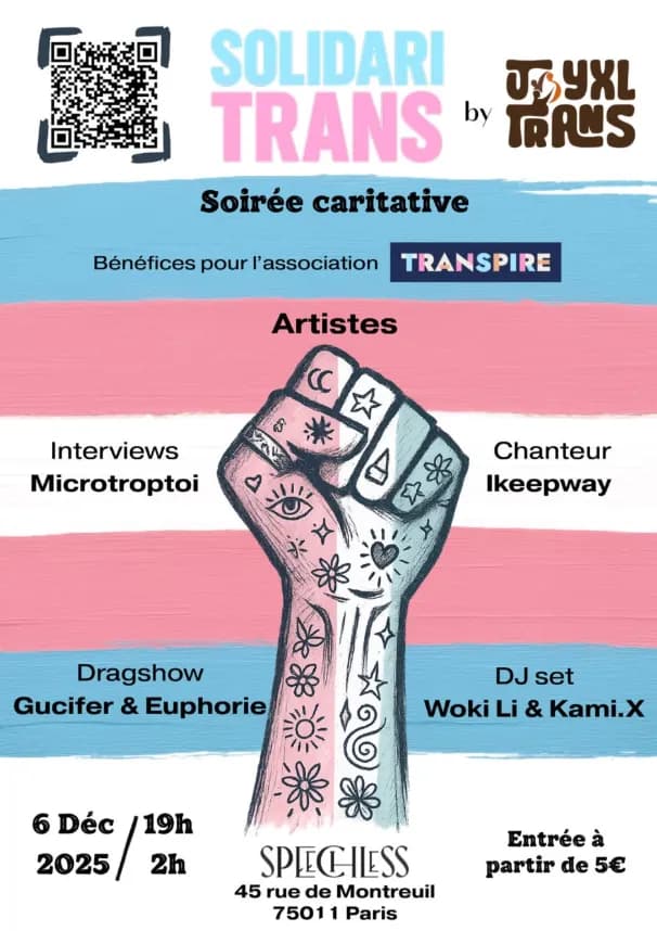 Bindzen présent à la soirée caritative du 6 décembre au Speechless à Paris
