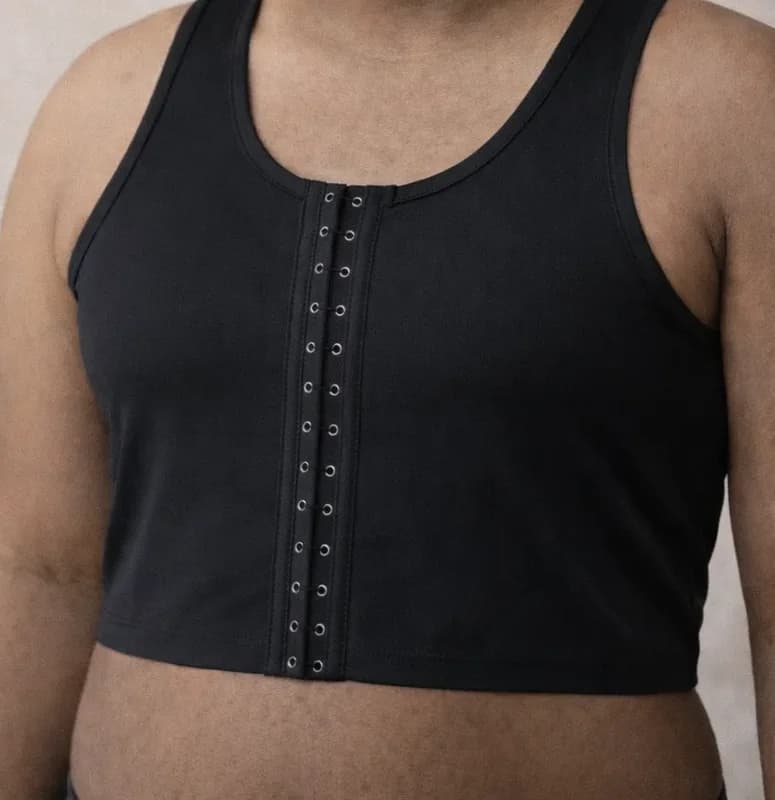 Binder noir Bindzen porté, taille XXL, vue de face